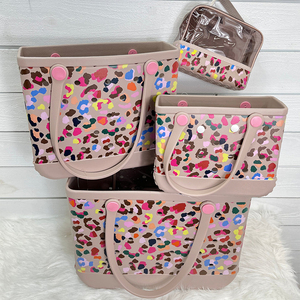 Bolsa de Playa de EVA con Logotipo Personalizado, Bolsa de Playa Impermeable, Bolsa de Viaje, Bolso de Mano de Goma con Estampado de Leopardo para el Verano, Venta al Por Mayor - Product Image 1