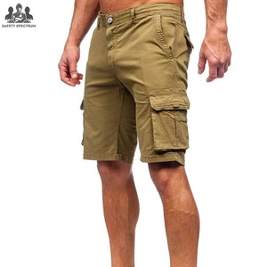 Pantalones Cortos Cargo para Hombre, Estilo Urbano |   Corte Holgado 100% Algodón |   Botón de Presión |   Bolsillos Tácticos Utilitarios |   Transpirable de Secado Rápido - Product Image 5