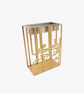 Support à bougie en métal artisanal moderne, élégant centre de table pour le salon, la chambre à coucher, les événements, la décoration de célébration - Product Image 3