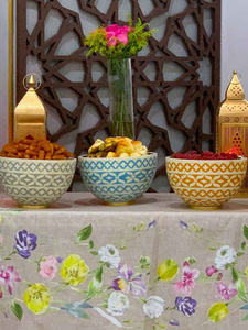 Traditional Eco-Friendly Bone Inlay Bowl for Eid and Ramadan Special Occasions Serving Dates and Iftar <b>Treats</b> - Product Image 3