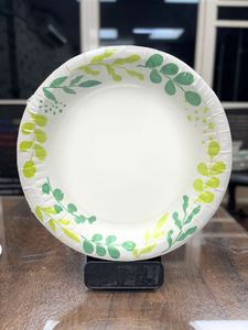 Custom Disposable Uncoated Round Paper <b>Plates</b> Custom <b>Printed</b> Party Tray Made in India Wholesale From Paper Cups Wholesaler - Product Image 3