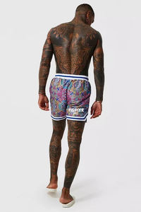 Short 100% coton imprimé pour les sports de plage Skateboarding Gym Workouts Aventures d'été et événements musicaux pour les journées de détente - Product Image 3