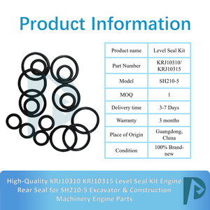 Kit de sellado de nivel de alta calidad KRJ10310 KRJ10315, sello trasero de motor para excavadora SH210-5, piezas de motor para maquinaria de construcción, 3 meses de garantía - Product Image 2