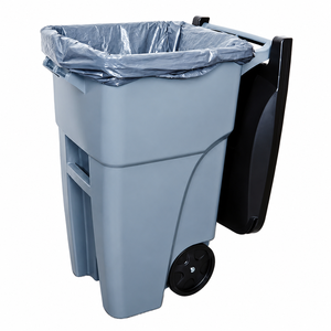 ถังขยะทรงสี่เหลี่ยมมีล้อพร้อมฝาปิด Rubbermaid FG9W2700GRAY BRUTE ขนาด 50 แกลลอน สีเทา - Product Image 1