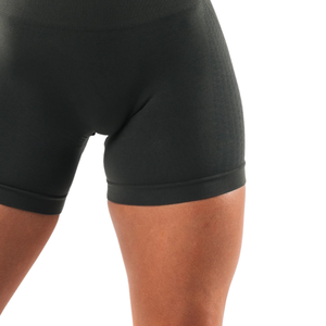 Shorts de sport pour femmes, noirs, sans couture, taille haute, contrôle du ventre, extensibles, pour la salle de sport, l'entraînement, le yoga, la remise en forme - Product Image 6