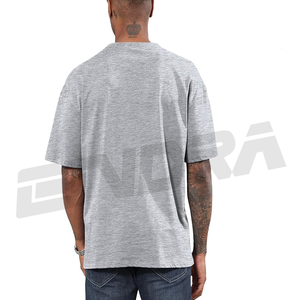 Oversized Drop Shoulder T Shirt Plain Half Sleeve Streetwear Loose Fit Casual Top Soft Cotton Unisex Fashion Custom <b>Logo</b> OEM - Product Image 5