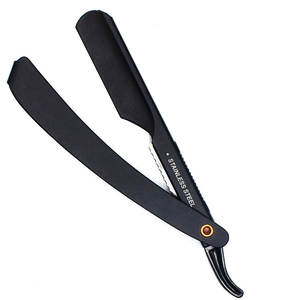 Maquinillas de afeitar de peluquero recubiertas de papel negro Maquinillas de afeitar de peluquero de tamaño personalizado de acero inoxidable para usos de salón - Product Image 3
