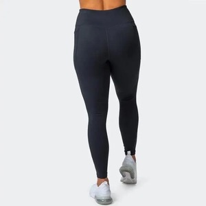 Collants de sport en coton/bambou respirants antibactériens à taille haute sans couture personnalisés pour leggings de yoga de fitness - Product Image 2