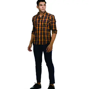 Großhandel Langarm Stretchy Shirt für Männer Maßge schneiderte Business Style Fit Slim Soft Komfortable Casual Dress Shirt für Männer