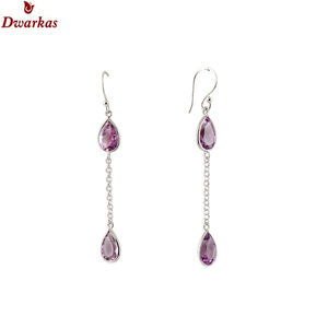 Boucles d'oreilles classiques à la mode, vente chaude, argent sterling 925, pierre précieuse topaze bleue, boucles d'oreilles pendantes, cadeau de mariage, bijoux - Product Image 6