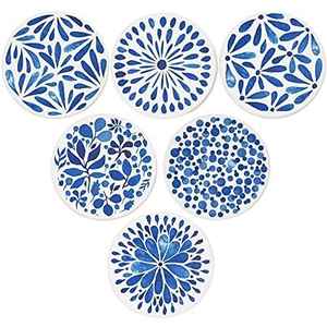 Posavasos de té de resina con incrustaciones de fregona Premium, posavasos de té de caña de bambú, posavasos de piedra no absorbente con logotipo personalizado natural y duradero - Product Image 1