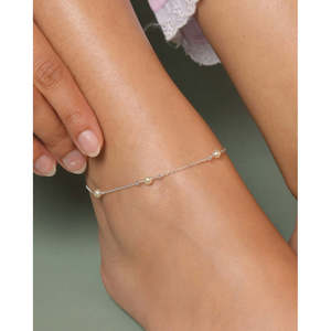 Compre Tobilleras/Payals de Plata 925 100% Auténtica para Mujeres y Niñas, Chapadas en Oro de 14K con una Bonita Piedra Principal de Diamante y Material de Primera Calidad - Product Image 4