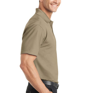 Chemises de golf grises à manches courtes pour hommes 100% coton - Product Image 6