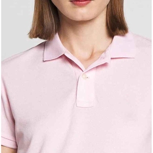 Polo uni en coton polyester respirant de haute qualité, très vendu à l'usine, polo imprimé avec logo personnalisé pour femmes - Product Image 2