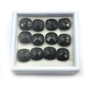 Diamantes naturales, ónix negro, cojín a cuadros, corte de piedras preciosas sueltas - Product Image 4