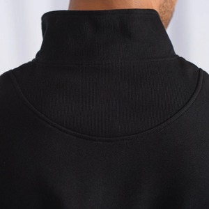 Sweat-shirt à demi-fermeture éclair en coton de haute qualité pour hommes OEM ODM Custom Factory Mock Neck Hoodies Half-Zip Sweatshirts - Product Image 3