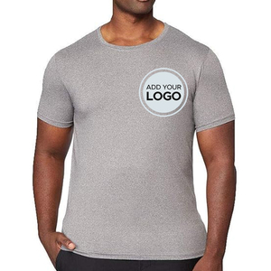 T-shirt d'été pour hommes Couleur unie Casual Short Sleeve 100% Polyester T-Shirt - Product Image 3