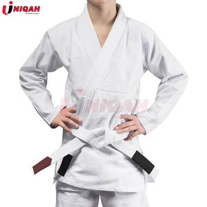 Premium Unisexe Adulte Minimaliste Contender Enfants BJJ Gi en Blanc 100% Coton Léger Stretch Formation Prix de Gros - Product Image 5