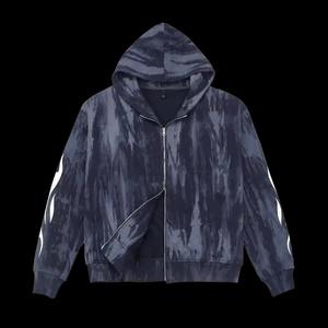 Sweat à capuche direct d'usine en polaire douce de qualité supérieure à double fermeture éclair sweat à capuche pour hommes avec logo personnalisé hiver sweat à capuche grande taille pour hommes - Product Image 1