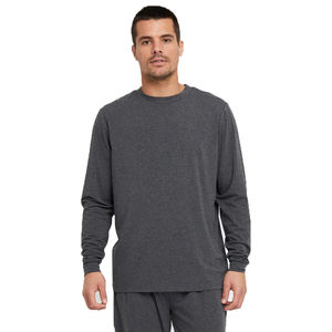 Camiseta gráfica con serigrafía personalizada para hombre, camiseta de LICRA de bambú de alta calidad, Camiseta básica de manga larga para hombre al por mayor para hombre - Product Image 4