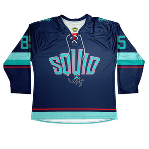 Camisetas de hockey sobre hielo de diseño personalizado OEM para clubes, equipos y ligas con nombre y número de sarga de aparejos personalizados Ropa deportiva personalizada - Product Image 1