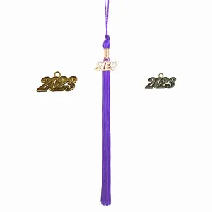 Wholesale Purple Solid Color High Quality Graduation Tassels 2023 2023 Graduation Tassels