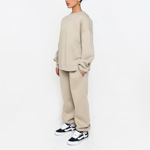 Ensemble surdimensionné de jogging et haut à capuche avec fermeture éclair de haute qualité Ensemble personnalisé de deux pièces Streetwear Ensemble survêtement veste à capuche pour femmes - Product Image 6