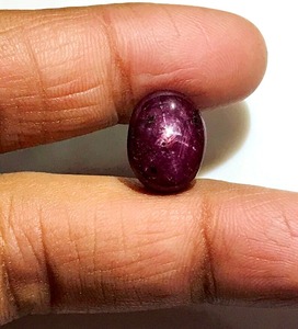 Pierre précieuse naturelle Rubis Étoilé, cabochon 13,05 carats, 13x10mm, rose, avec traitement de cirage/huile, pour la fabrication de bijoux, forme ovale, certifié tiers - Product Image 5
