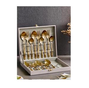 ชุดช้อนส้อมสแตนเลสสตีลชุบทองสำหรับงานแต่งงาน,ชุดช้อนส้อมและช้อนส้อมช้อนส้อมมีดมีด้ามจับโลหะสำหรับงานแต่งงานสุดหรูปลอดภัยและมีสุขภาพดี - Product Image 6