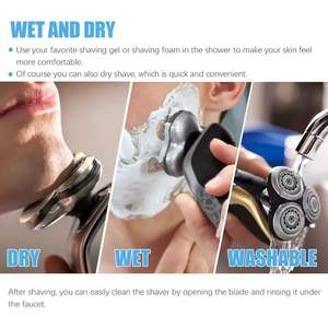 Cabezales de Repuesto para Afeitadora Eléctrica, Compatibles con la Serie de Afeitadoras Eléctricas Recargables, para Cara y Cuerpo, Resistentes al Agua y Lavables - Product Image 3