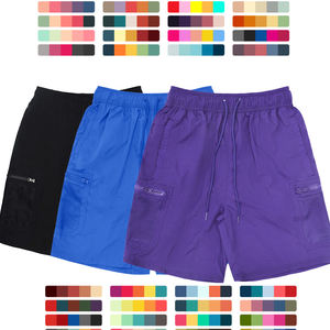 Shorts de streetwear personnalisés violets pour hommes, poche invisible en mesh, shorts baggy simples, shorts hip hop, shorts en polyester, shorts en nylon mi-longs - Product Image 4