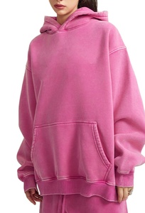 Alto GSM Oversize Soft Acid Wash Unisex 355GSM Peso pesado Algodón Drop Shoulder Hombres Ropa Moda Sudaderas con capucha de gran tamaño - Product Image 5