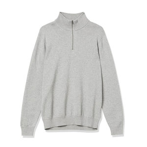 Nouveau automne et hiver polaire col montant quart fermeture éclair sweat hommes décontracté demi fermeture éclair couleur unie pull hommes sweat - Product Image 6