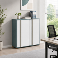 Armoire de classement de bureau en bois E1, en panneaux de particules mélaminés, avec poignées en aluminium, mobilier de bureau commercial