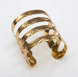 Fabriqué à la main 100% pur laiton Floral Designer large manchette Bracelet réglable Bracelet cadeau pour maman - Product Image 3