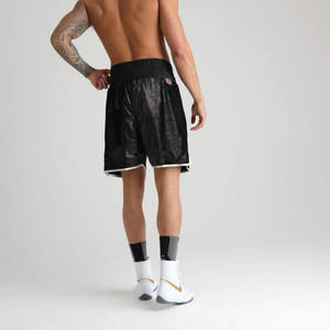 New Martial Arts Wear <b>Men</b> <b>Black</b> Polyester Material Knee Length Wrestling Boxing <b>Shorts</b> Customized Boxing <b>Shorts</b> - Product Image 3