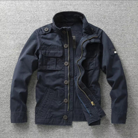 Chaqueta de Mezclilla de Algodón Sólido de Alta Calidad para Hombre, Estilo Casual, Cuello Alto, Botón Único, Lavado, Secado Rápido, Tendencia Actual