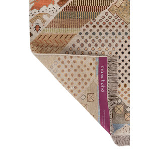 Tapis Manchaha en laine et soie de bambou noué à la main, ivoire, 10 mm d'épaisseur, motif géométrique abstrait, pour la maison, le couloir, modèle rectangulaire - Les-2636 - Product Image 5