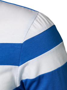 Camisa de Golf Clásica para Hombre, de Manga Larga, en Color Gris Jaspeado, Tejido de Punto, Poliéster/Algodón, de Alta Calidad, con Cierre y Diseño Liso para Bordar - Product Image 4