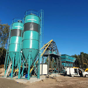 เครื่องผสมคอนกรีตขนาดกะทัดรัด60 M3/ชม. ประสิทธิภาพสูงส่วนประกอบหลักของแบริ่ง-เครื่องยนต์ปั๊มมอเตอร์ PLC และกระปุกเกียร์ - Product Image 1