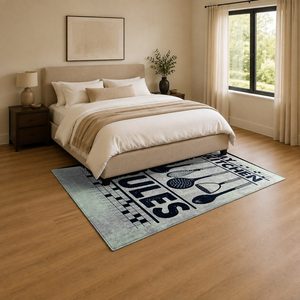 Tapis RUGS DEPOT LXDP-0779, vente en gros, gris anthracite, patchwork vintage, imprimé numérique, lavable en machine, tapis en chenille, antidérapant - Product Image 3