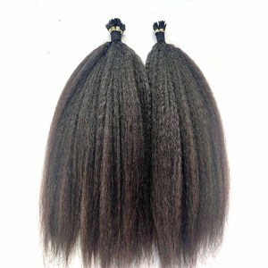 Extensiones de cabello de trama recta rizada, 100% con cutículas alineadas, mechones de trama de máquina de donador único, cabello de templo sin procesar - Product Image 6
