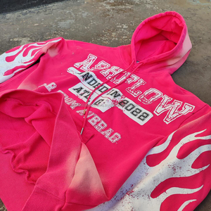 เสื้อวอร์มผ้าระบายเหงื่อสำหรับผู้ชายไซส์ใหญ่พิเศษเสื้อฮู้ดซีดจางแบบวินเทจ - Product Image 1