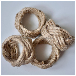Anneaux de serviette en jute en corde naturelle à la mode dans les ustensiles de cuisine et les ustensiles de table pour toutes les occasions de décoration à bas prix - Product Image 4