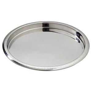 Nueva bandeja de servicio de acero inoxidable de calidad premium hecha a mano con diseño de forma redonda bandeja de servicio para servir alimentos - Product Image 5