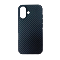 Funda de Teléfono Ultrafina de Fibra de Carbono Negra de Lujo para 18 17 16 Pro Max, Protección 360, Compatible con Carga Inalámbrica Magnética
