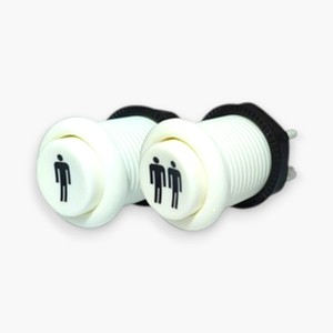 Nuevos Botones Lineales Blancos para Arcade, Individuales/Dobles, Tipo Americano, de Plástico, Juego de 4, Microinterruptor No Incluido, Ligeros, 20gr - Product Image 1