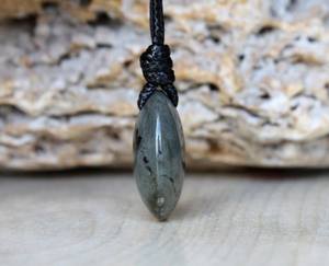 Labradorite Pendant Necklace for Women and Men Stylish Jewelry Gift Stone Perfect for <b>Girlfriend</b> Boyfriend - Product Image 3