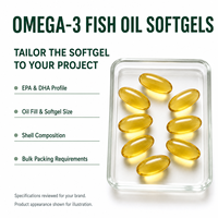 Gélules d'huile de poisson oméga-3 en vrac Greenpie, complément alimentaire EPA DHA, OEM ODM pour marque privée