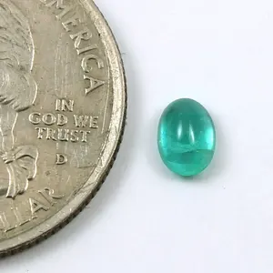 พลอย0.45Cts ทรงไข่มรกตธรรมชาติคุณภาพสูงแซมเบียมรกตสีเขียวมรกตสวยงามขนาด4.2x5.8มม. สำหรับใส่แหวน - Product Image 4